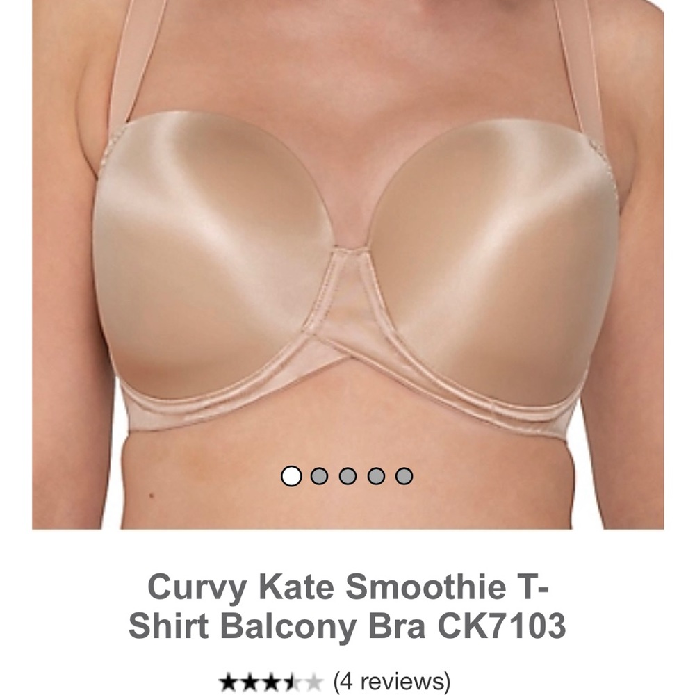 NWT 36H Curvy Kate Smoothie T-shirt balcony Moulded bra